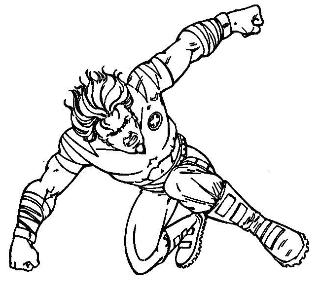 coloriage wolverine bondit